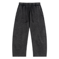 Snow Wash Drawstring Cotton Pants